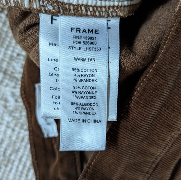 Frame Denim corduroy pants in tan size 6 - Picture 5 of 7
